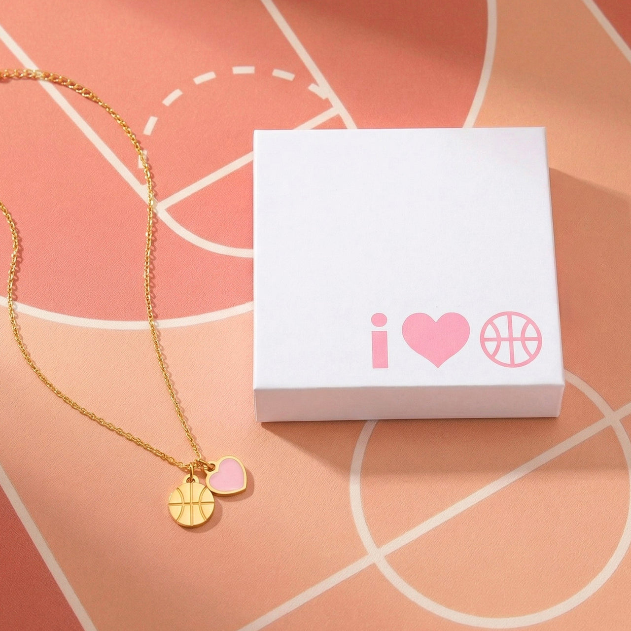 Love of the Game Basketball Necklace